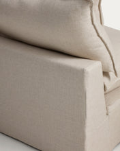 Load image into Gallery viewer, Anarela beige linen and viscose 2-seater modular sofa with removable cover 180cm FSC Mix Credit - image 7