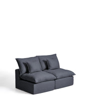 Load image into Gallery viewer, Anarela dark grey linen and viscose 2-seater modular sofa with removable cover 180cm FSC Mix Credit - image 2
