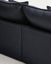Load image into Gallery viewer, Anarela dark grey linen and viscose 2-seater modular sofa with removable cover 180cm FSC Mix Credit - image 4
