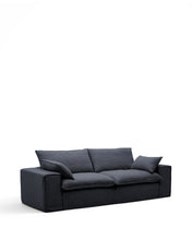 Load image into Gallery viewer, Anarela dark grey linen and viscose 3-seater sofa with removable cover 280 cm FSC Mix Credit