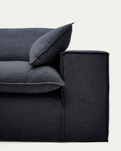 Load image into Gallery viewer, Anarela dark grey linen and viscose 3-seater sofa with removable cover 280 cm FSC Mix Credit - image 3