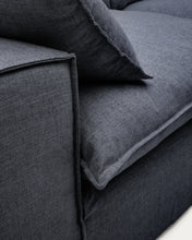 Load image into Gallery viewer, Anarela dark grey linen and viscose 3-seater sofa with removable cover 280 cm FSC Mix Credit - image 4