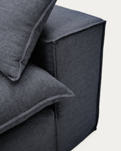Load image into Gallery viewer, Anarela dark grey linen and viscose 3-seater sofa with removable cover 280 cm FSC Mix Credit - image 5