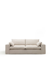 Load image into Gallery viewer, Anarela removable-cover 3-seater sofa with beige linen cushions FSC Mix Credit 280 cm. - image 2