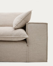 Load image into Gallery viewer, Anarela removable-cover 3-seater sofa with beige linen cushions FSC Mix Credit 280 cm. - image 13