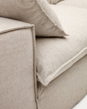 Load image into Gallery viewer, Anarela removable-cover 3-seater sofa with beige linen cushions FSC Mix Credit 280 cm. - image 14