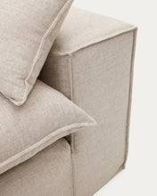 Load image into Gallery viewer, Anarela removable-cover 3-seater sofa with beige linen cushions FSC Mix Credit 280 cm. - image 15