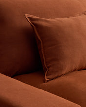Load image into Gallery viewer, Anarela terracotta linen 3-seater sofa with removable cover 260 cm FSC Mix Credit - image 5