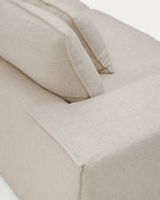 Load image into Gallery viewer, Anarela beige linen and viscose 3-seater sofa with removable cover 260 cm FSC Mix Credit - image 7