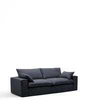 Load image into Gallery viewer, Anarela dark grey linen and viscose 3-seater sofa with removable cover 260 cm FSC Mix Credit