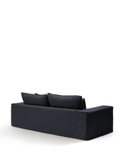 Load image into Gallery viewer, Anarela dark grey linen and viscose 3-seater sofa with removable cover 260 cm FSC Mix Credit - image 2