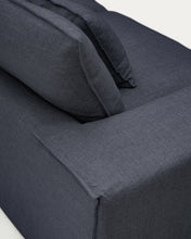 Load image into Gallery viewer, Anarela dark grey linen and viscose 3-seater sofa with removable cover 260 cm FSC Mix Credit - image 6