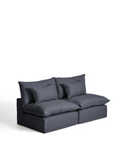 Load image into Gallery viewer, Anarela dark grey linen and viscose 3-seater modular sofa with removable cover 220cm FSC Mix Credit - image 2