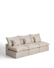 Load image into Gallery viewer, Anarela beige linen and viscose 3-seater modular sofa with removable cover 270cm FSC Mix Credit - image 2