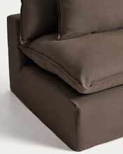 Load image into Gallery viewer, Anarela taupe linen 3-seater modular sofa with end module and removable cover 310cm FSC Mix Credit - image 3