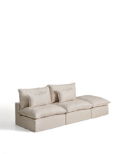 Load image into Gallery viewer, Anarela beige linen and viscose 3-seater modular sofa with end module and removable cover 310cm FSC Mix Credit - image 2