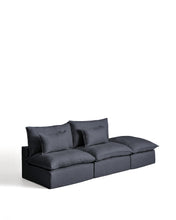 Load image into Gallery viewer, Anarela dark grey linen and viscose 3-seater modular sofa with end module and removable cover 310cm FSC Mix Credit - image 2