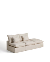 Load image into Gallery viewer, Anarela beige linen and viscose 2-seater modular sofa with end module and removable cover 270cm FSC Mix Credit - image 2