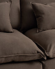 Load image into Gallery viewer, Anarela taupe linen 4-seater modular corner sofa with removable cover 287 x 197cm / 197 x 287cm FSC Mix Credit - image 5