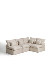 Load image into Gallery viewer, Anarela 4-seater modular corner sofa with removable covers in beige linen and viscose 287 x 197cm / 197 x 287cm FSC Mix Credit - image 2