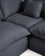 Load image into Gallery viewer, Anarela dark grey linen and viscose 4-seater modular corner sofa with removable cover 287 x 197cm / 197 x 287cm FSC Mix Credit - image 4