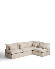 Load image into Gallery viewer, Anarela 6-seater modular corner sofa with removable covers in beige linen and viscose 327 x 217cm / 217 x 327cm FSC Mix Credit - image 2