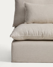Load image into Gallery viewer, Anarela 6-seater modular corner sofa with removable covers in beige linen and viscose 327 x 217cm / 217 x 327cm FSC Mix Credit - image 4