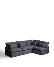 Load image into Gallery viewer, Anarela dark grey linen and viscose 6-seater modular corner sofa with removable cover 327 x 217cm / 217 x 327cm FSC Mix Credit - image 2