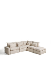 Load image into Gallery viewer, Anarela beige linen and viscose 6-seater modular corner sofa with removable cover 347 x 307 cm FSC Mix Credit - image 2