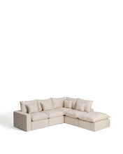Load image into Gallery viewer, Anarela beige linen and viscose 4-seater modular corner sofa with removable cover 307 x 287 cm FSC Mix Credit - image 2