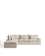 Load image into Gallery viewer, Anarela beige linen and viscose 6-seater modular corner sofa with removable cover 307 x 347 cm FSC Mix Credit