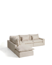 Load image into Gallery viewer, Anarela beige linen and viscose 6-seater modular corner sofa with removable cover 307 x 347 cm FSC Mix Credit - image 2