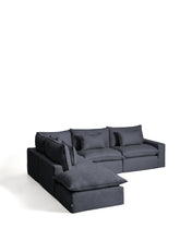 Load image into Gallery viewer, Anarela dark grey linen and viscose 6-seater modular corner sofa with removable cover 307 x 347 cm FSC Mix Credit - image 2