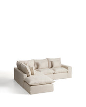 Load image into Gallery viewer, Anarela beige linen and viscose 4-seater modular corner sofa with removable cover 287 x 307 cm FSC Mix Credit - image 2