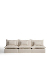 Load image into Gallery viewer, Anarela beige linen and viscose 5-seater modular sofa with removable cover 330cm FSC Mix Credit