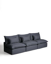 Load image into Gallery viewer, Anarela dark grey linen and viscose 5-seater modular sofa with removable cover 330cm FSC Mix Credit - image 2