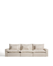 Load image into Gallery viewer, Anarela beige linen and viscose 5-seater modular sofa with removable cover 370cm FSC Mix Credit