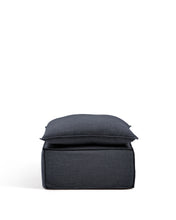 Load image into Gallery viewer, Anarela dark grey linen and viscose footrest with removable cover and cushion 80 x 80cm FSC Mix Credit - image 2