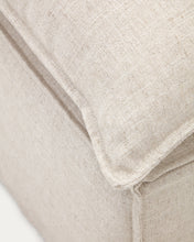 Load image into Gallery viewer, Anarela removable-cover footstool with beige linen cushion FSC Mix Credit 80 x 80 cm. - image 9
