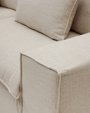 Load image into Gallery viewer, Anarela 3 seater sofa cover in beige linen - image 10