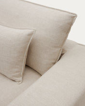 Load image into Gallery viewer, Anarela 3 seater sofa cover in beige linen - image 11
