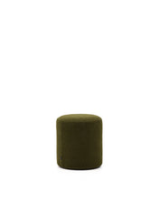 Load image into Gallery viewer, Kaeli footrest with removable cover in green bouclé Ø 43 cm