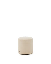 Load image into Gallery viewer, Kaeli footrest with removable cover in ecru bouclé Ø 43 cm