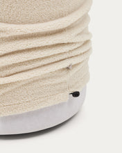 Load image into Gallery viewer, Kaeli footrest with removable cover in ecru bouclé Ø 43 cm - image 5