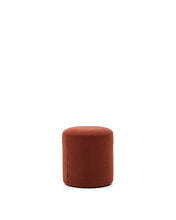 Load image into Gallery viewer, Kaeli footrest with removable cover in terracotta bouclé Ø 43 cm