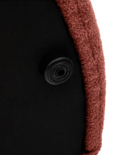Load image into Gallery viewer, Kaeli footrest with removable cover in terracotta bouclé Ø 43 cm - image 7