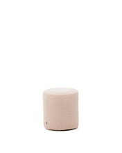 Load image into Gallery viewer, Kaeli footrest with removable cover in pink bouclé Ø 43 cm