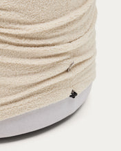 Load image into Gallery viewer, Kaeli footrest with removable cover in ecru bouclé Ø 60 cm - image 6