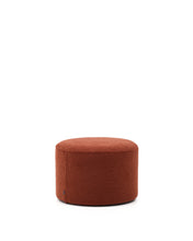 Load image into Gallery viewer, Kaeli footrest with removable cover in terracotta bouclé Ø 60 cm
