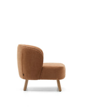Load image into Gallery viewer, Ulit armchair in terracotta chenille with solid beech wood legs in a natural finish - image 4